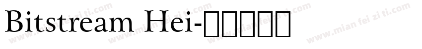 Bitstream Hei字体转换